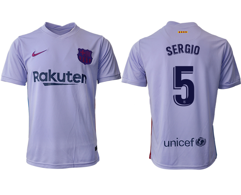 Cheap Men 2021-2022 Club Barcelona away aaa version purple 5 Soccer Jersey